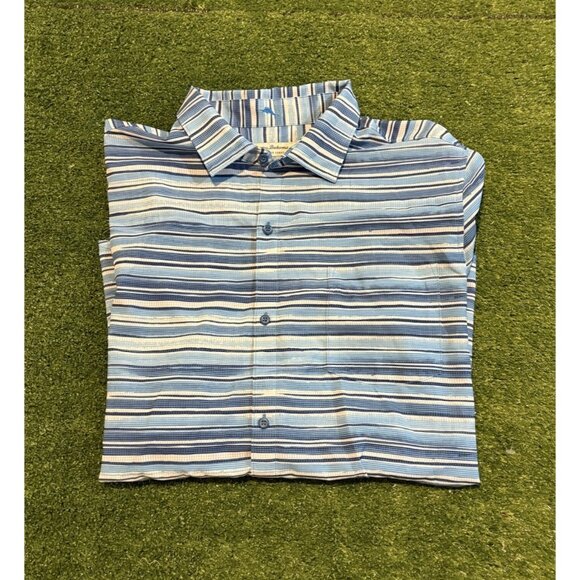 Tommy Bahama Other - Tommy Bahama shirt mens XL blue white the bahama coast lighweight breathable 29